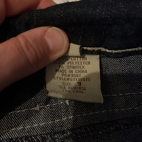 Women’s dark blue Jean shorts Junior size 9 - Picture 4 of 7